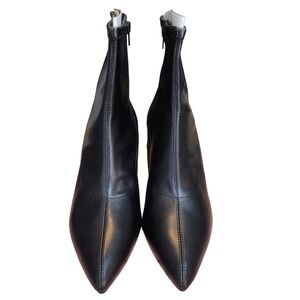 NWT Wild Pair MANON Black Ankle Bootie Pointed Toe Kitten Heel Size 12M